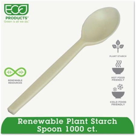 ECO-PRODUCTS Eco-Products® HY-S003, Teaspoon, Plantstarch (PSM), Cream, 1000/Carton HY-S003